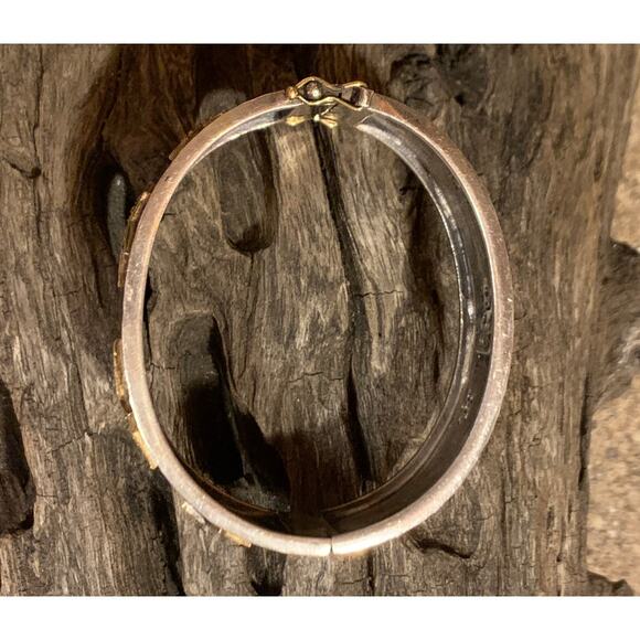 18K Gold, Sterling Silver and Multi Precious Stone Bracelet - Picture 9 of 11